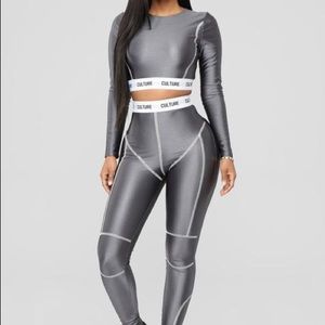 Fashion Nova Grey Matching set